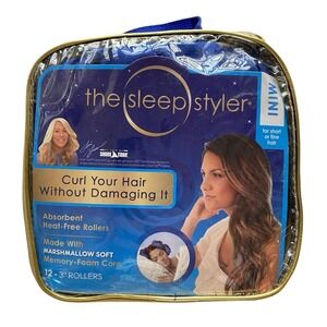 THE SLEEP STYLER Night Time Hair‎ Curlers Mini 3" 12 Count New